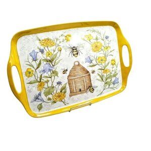 Certified International Susan Winget Bee Sweet Melamine Rectangular Tray